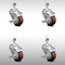 Service Caster 3 Inch SS Maroon Polyurethane Swivel 12mm Threaded Stem Caster Set Brake SCC SCC-SSTS20S314-PPUB-MRN-TLB-M1215-4 - alternate 3